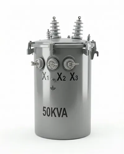 7.2KV 13.8KV 34.5 KV محول مثبت على القطب